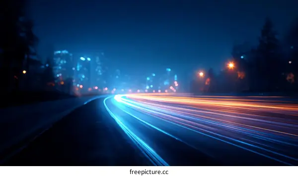 Night City Lights and Motion Blur