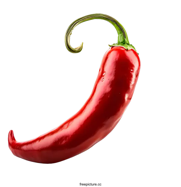 [Transparent Background PNG]Red chili pepper on white background