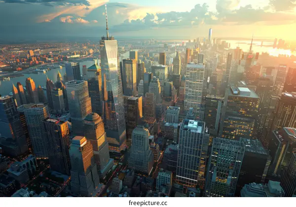 New York City Skyline at Sunset