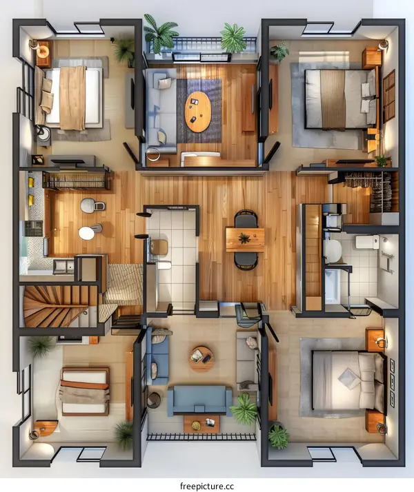 Modern Apartment Floor Plan Design
