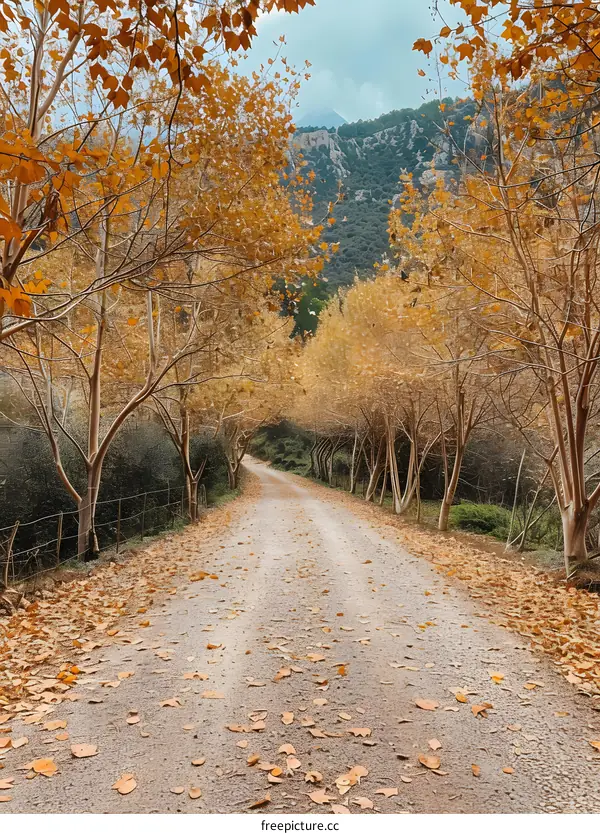 Country road in autumn