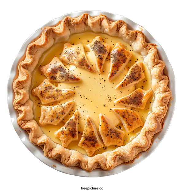 [Transparent Background PNG]A delicious custard tart