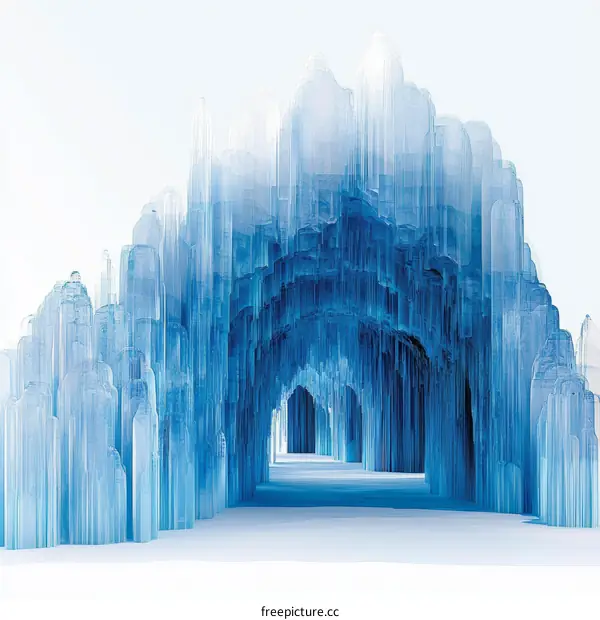 Abstract Ice Cave Structure