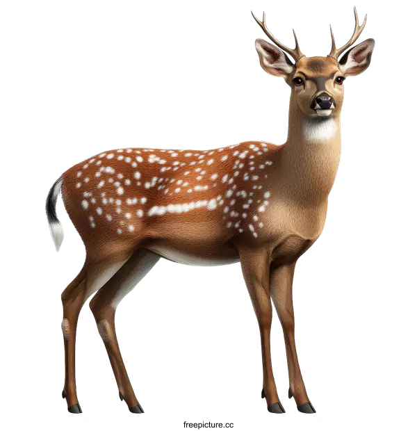 [Transparent Background PNG]Beautiful Illustration of a Spotted Deer