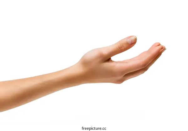 Open Woman Hand Gesture