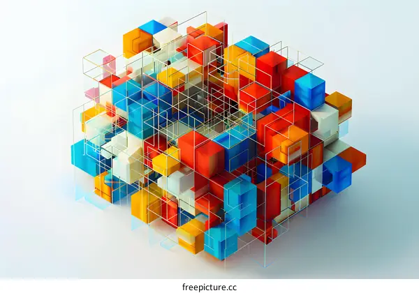 Abstract Colorful Geometric Shapes Background