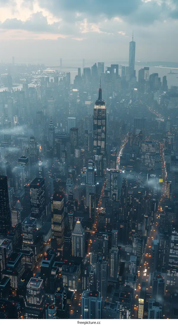 New York City Skyline Panorama with Empire State Building