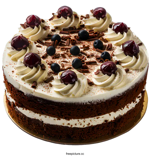 [Transparent Background PNG]Black Forest Cake