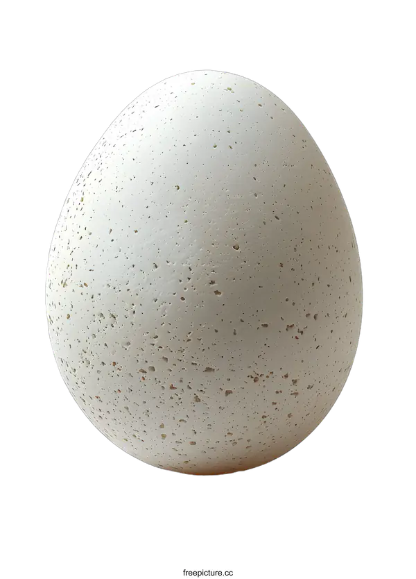 [Transparent Background PNG]A speckled egg isolated on white