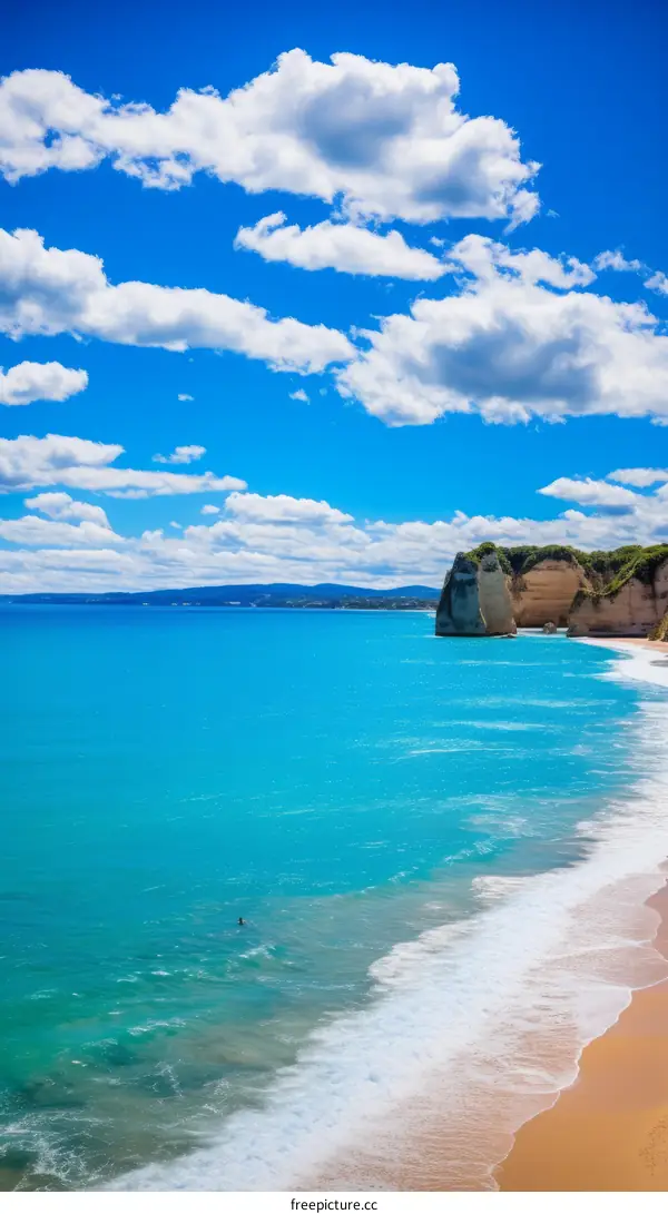 Amazing beach with turquoise water and white sand