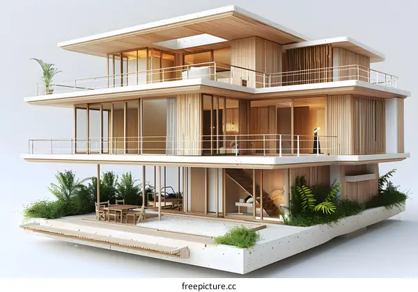 Modern Wooden Villa Design