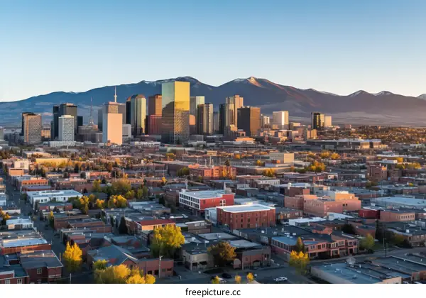 A beautiful cityscape of Denver, Colorado, USA