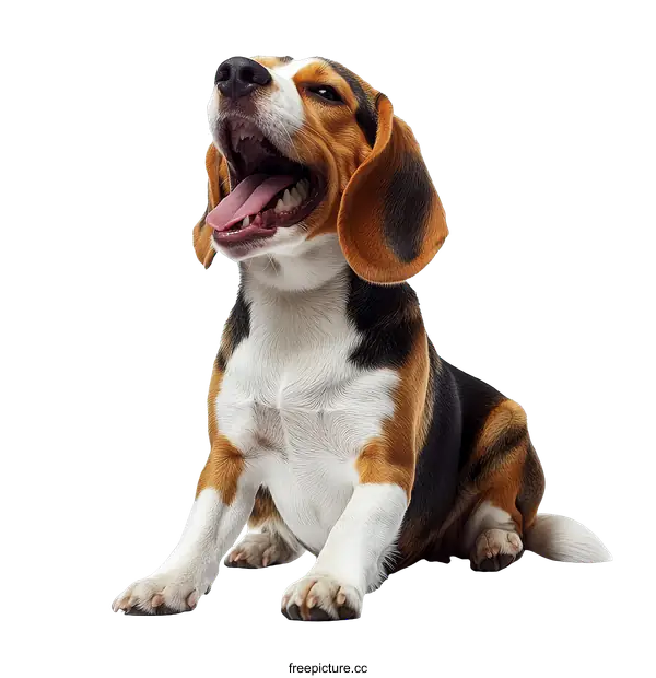 [Transparent Background PNG]Beagle Dog Portrait on White Background