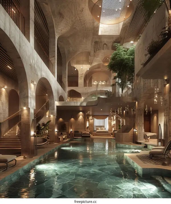 Luxury Modern Spa Pool Interior Design