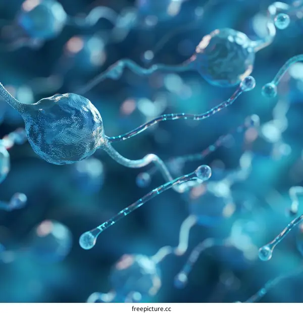 3D illustration of neurons