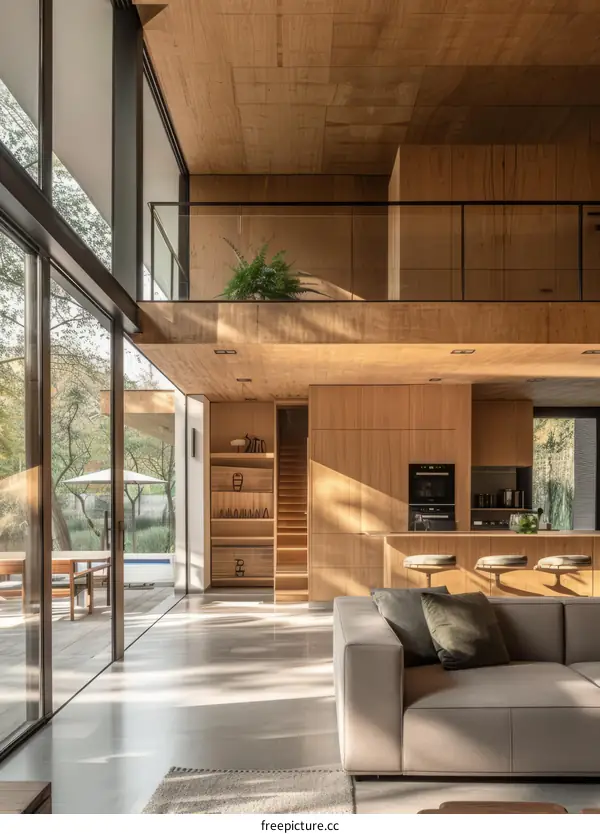 An open and bright living space with a modern interior