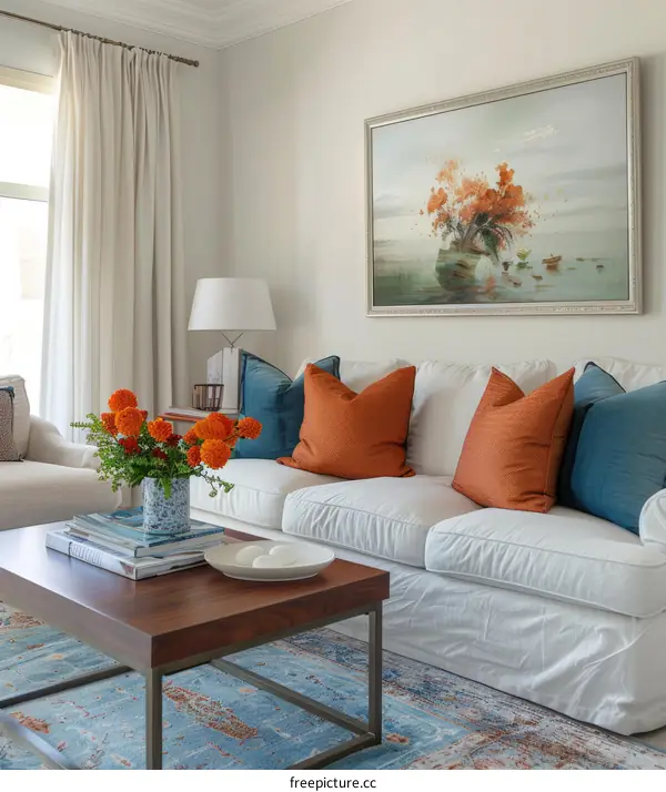 Spacious and Stylish Living Room Interior Design