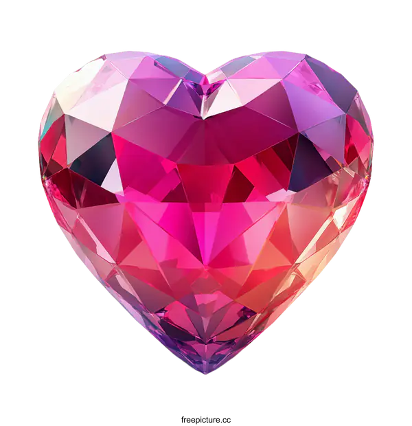 [Transparent Background PNG]Stunning Pink Heart Shaped Gemstone