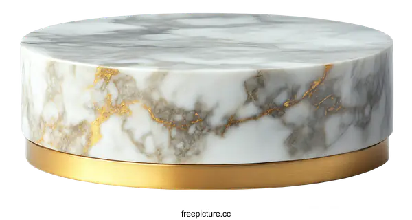 [Transparent Background PNG]Elegant Marble Round Platter Decorative Stand