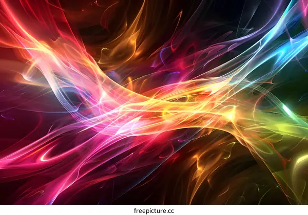 Colorful abstract fractal light painting