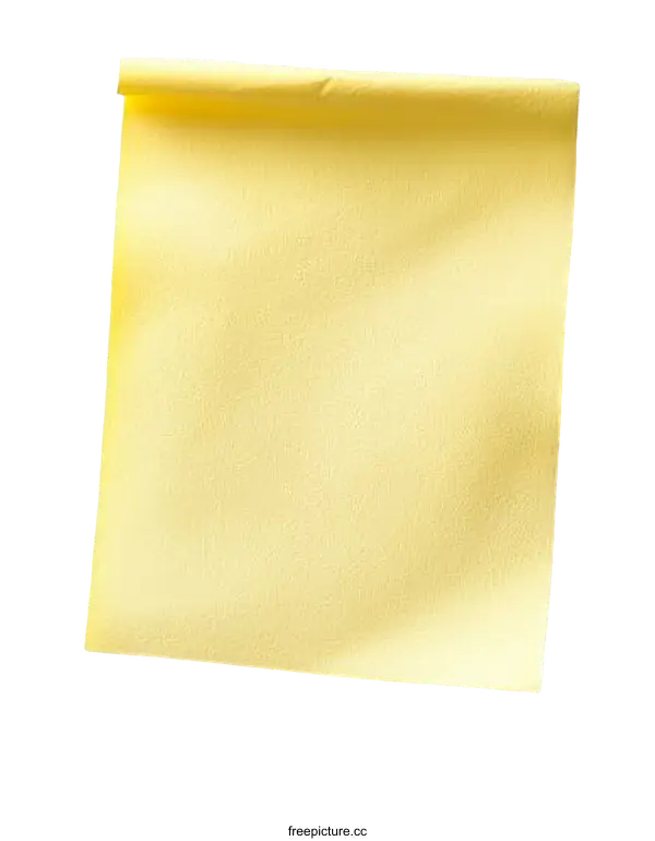[Transparent Background PNG]Blank Yellow Sticky Note