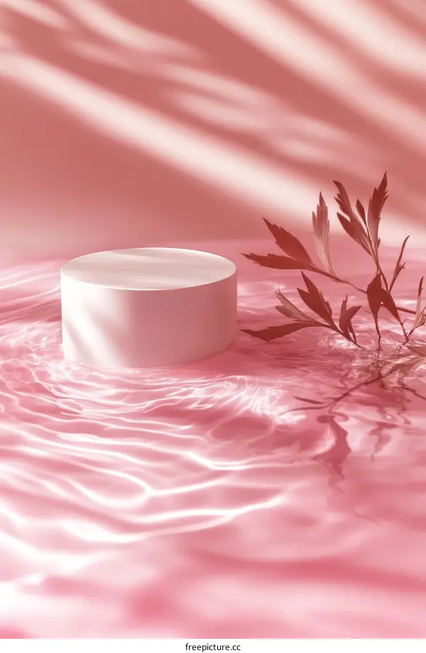 Elegant Pink Cosmetic Display Podium