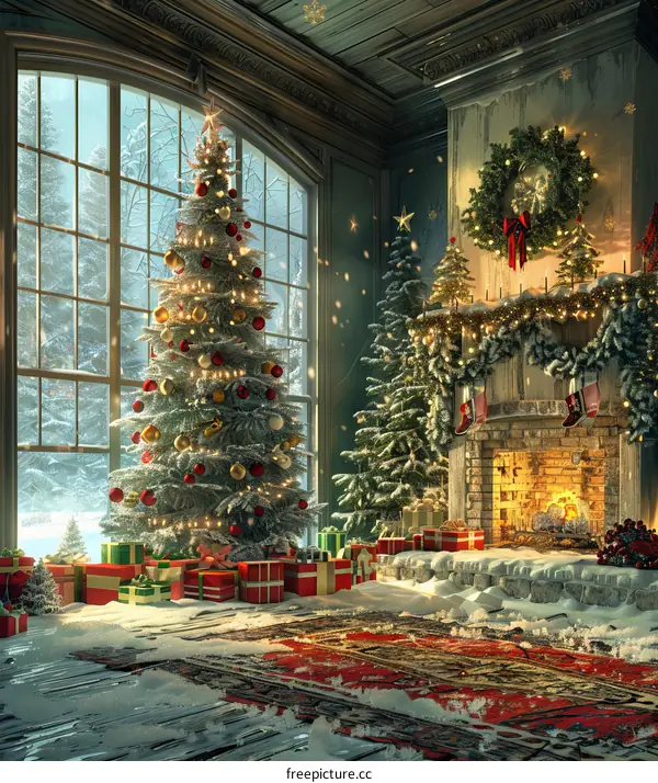 Christmas Eve Celebrations by the Fireplace