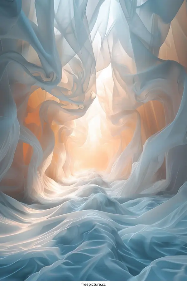 Ethereal Blue and White Cave