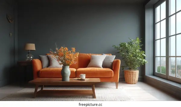 Modern Living Room Interior Design Illustration