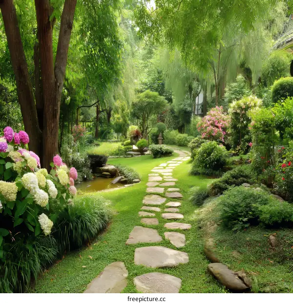 Beautiful Peaceful Garden Pathway