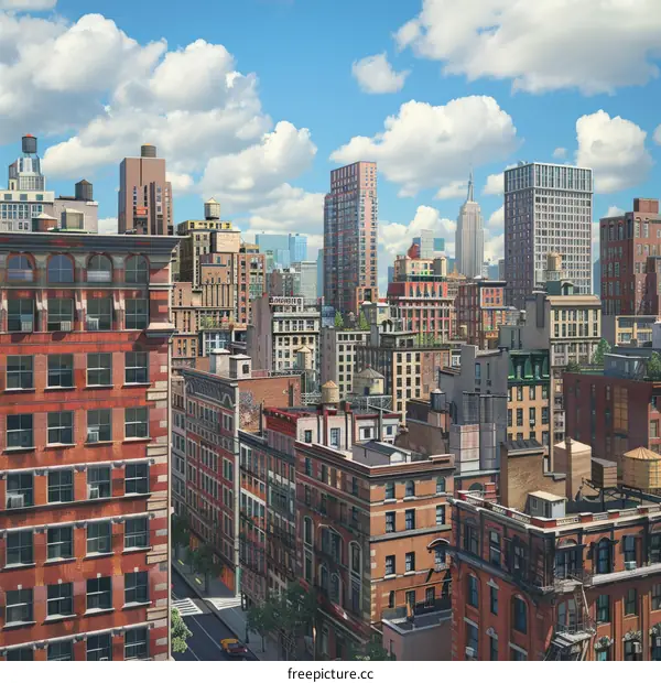 Urban Skyline Cityscape Illustration