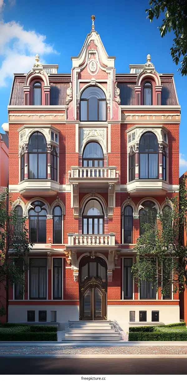 Ornate Brick Building With Decorative Architectural Details