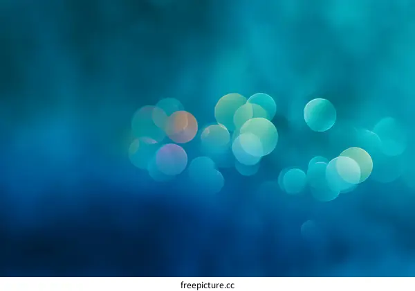 Abstract Bokeh Background in Teal and Blue