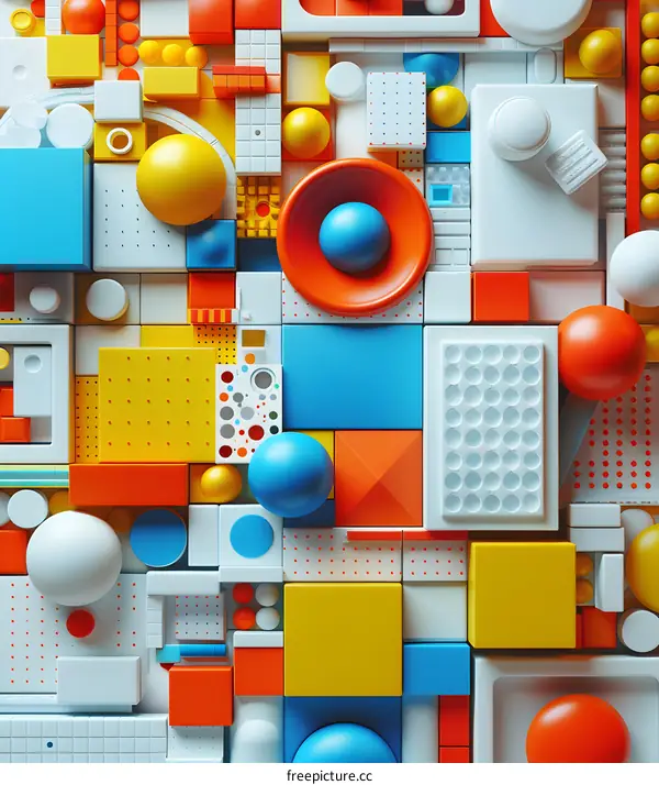 Abstract Geometric Background With Colorful Shapes