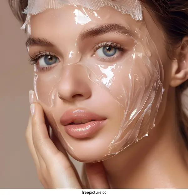 Woman With Facial Mask Beauty Treatment
