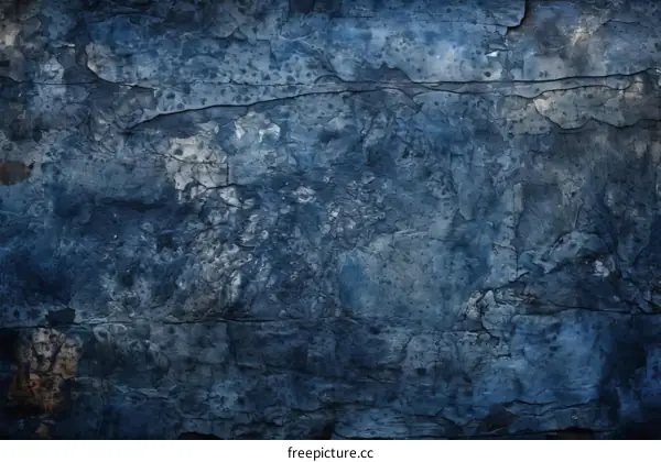 Blue grunge texture with cracks and peeling paint