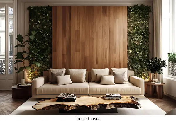 Modern Wooden Living Room Interior Design