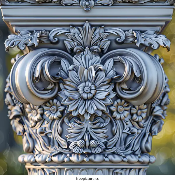 Ornate Decorative Column Capital Design