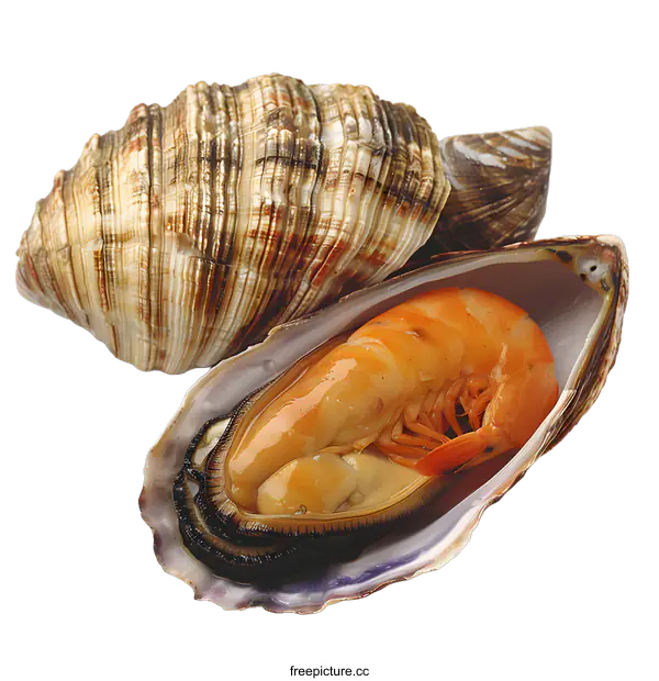 [Transparent Background PNG]Fresh Mussel and Clam
