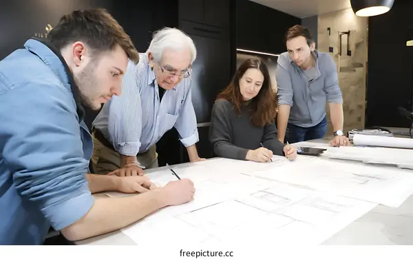 Architecture Team Discussing Design Plans