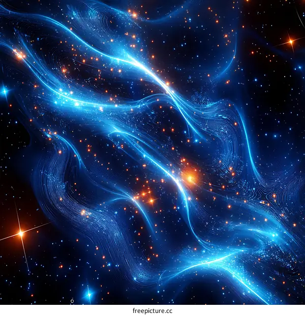 Abstract Space Nebula Light Streams