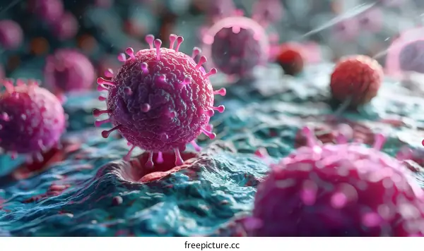 Microscopic View of a Virus