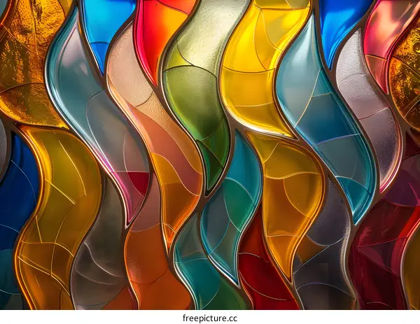 colorful 3d illustration of stained glass