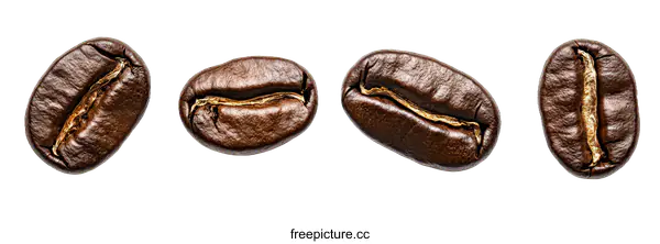 [Transparent Background PNG]Close Up of Roasted Coffee Beans