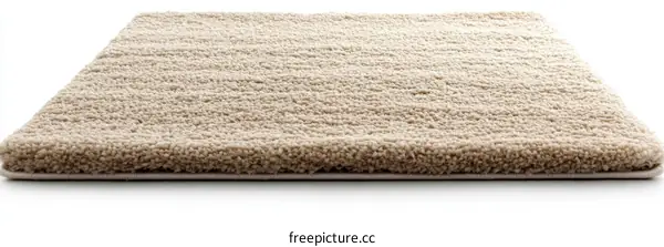 Beige Shaggy Rug for Bathroom