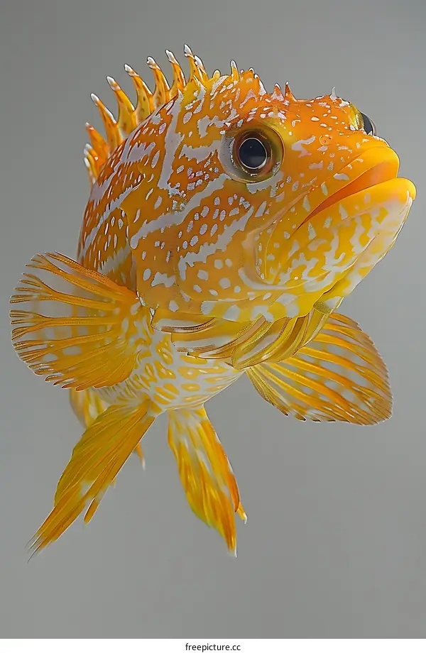A Yellow Fish with White Spots