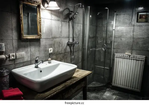 Rustic Industrial Bathroom Interior Design