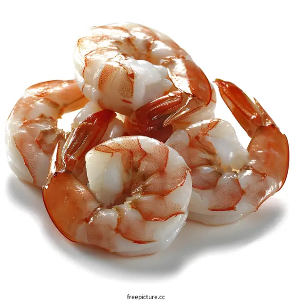 A group of fresh shrimps