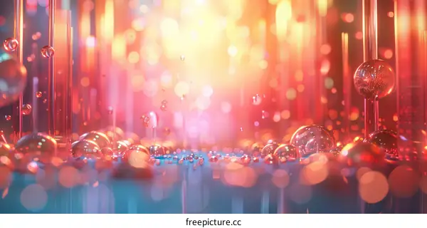 Colorful Glass Spheres Background