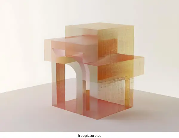 Abstract Art with Geometric Shapes and Warm Color Palette